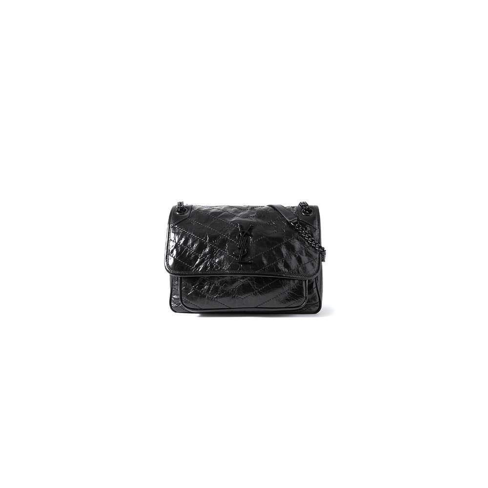 SAINT LAURENT NIKI MEDIUM IN CRINKLED VINTAGE LEATHER(HIGH-END GRADE)
