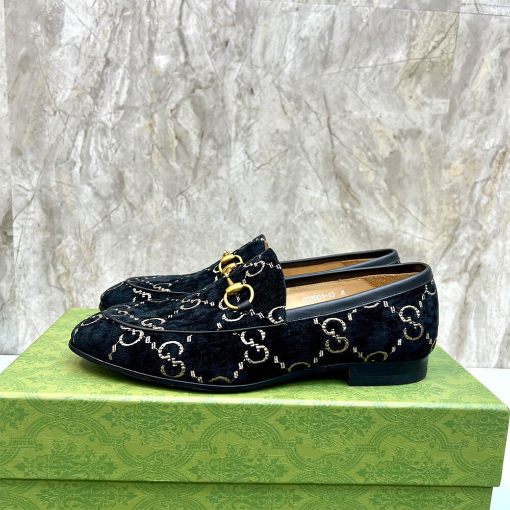 Gucci Velvet Men Loafers