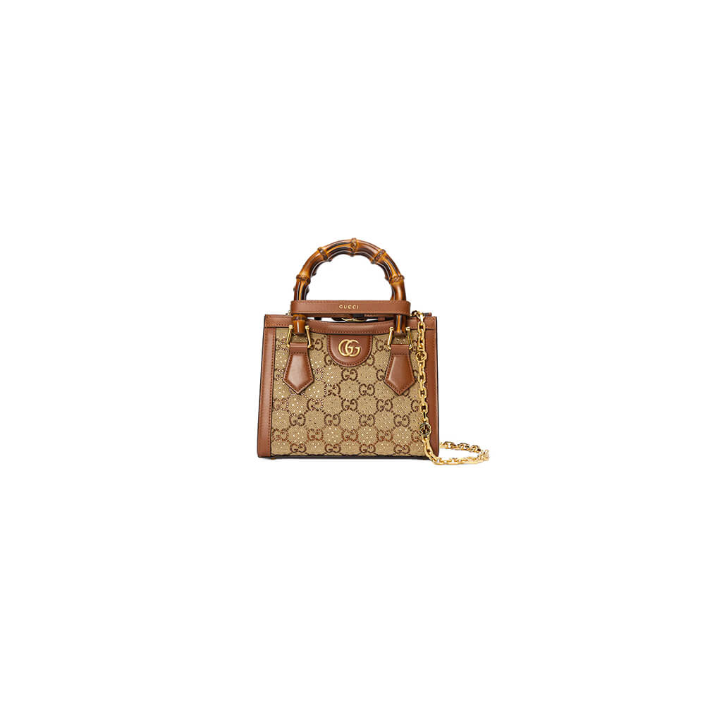 Gucci Diana crystal mini tote bag(high-end grade)